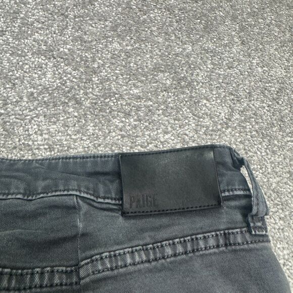 Paige Lennox Slim Fit Denim Jeans Men 33x30 Vintage Ember Faded Black Gray 32x30 - Picture 4 of 16